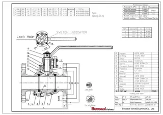 ASTM A216 WCB Floating Ball Valve Tech Drawing