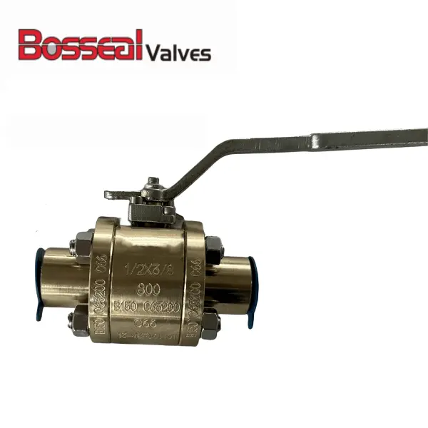 Válvula de bola ASTM B150C63200, ISO 17292, 1/2 X 3/8 pulgadas, 150 libras, suroeste