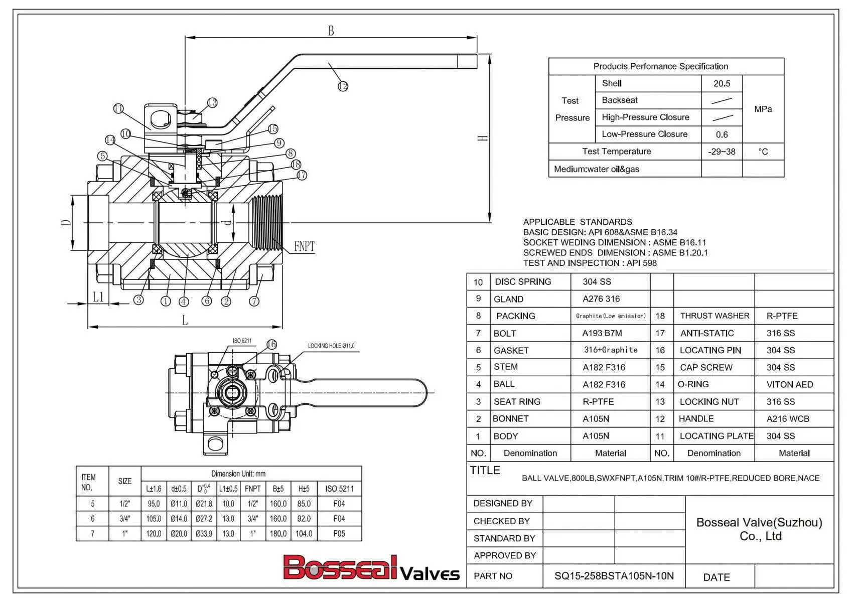 SW End Floating Ball Valve