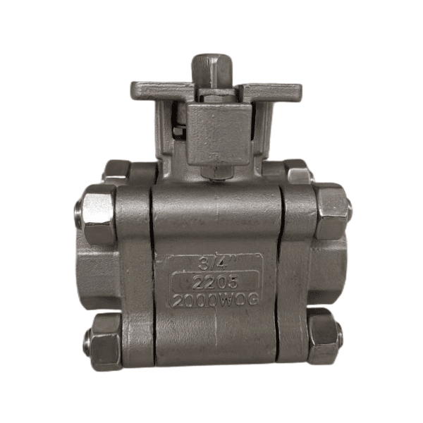 UNS S32205 Floating Ball Valve, 3/4 Inch, 2000 PSI, NPT