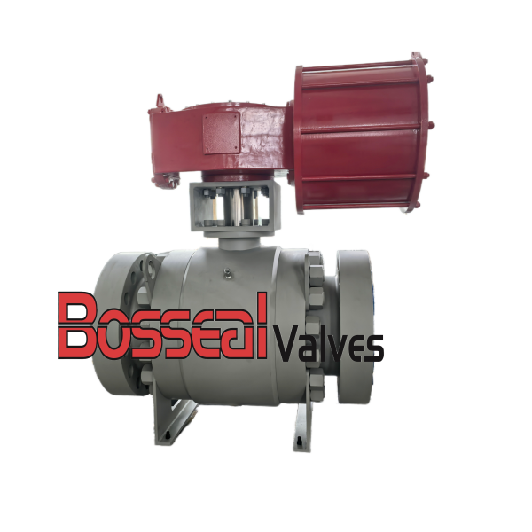 ASTM A105 Pneumatic Ball Valve, Trunnion, 12 Inch, 900 LB