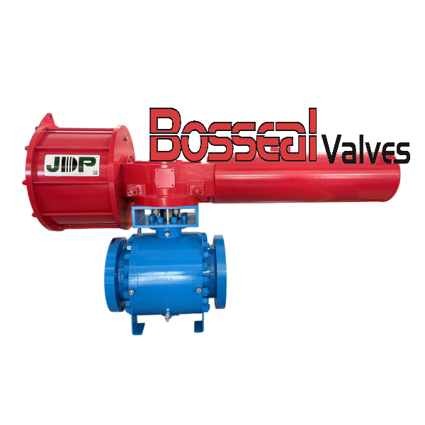 ASTM A105 Pneumatic Trunnion Ball Valve, 12 Inch, 600 LB