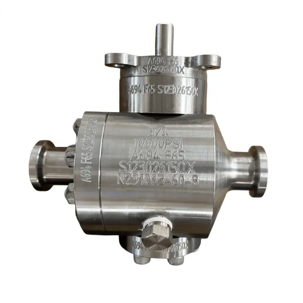 Válvula de bola ASTM A694 F65, API 6A, 6D, 3/4 pulgada, 10000 libras/pulgada cuadrada
