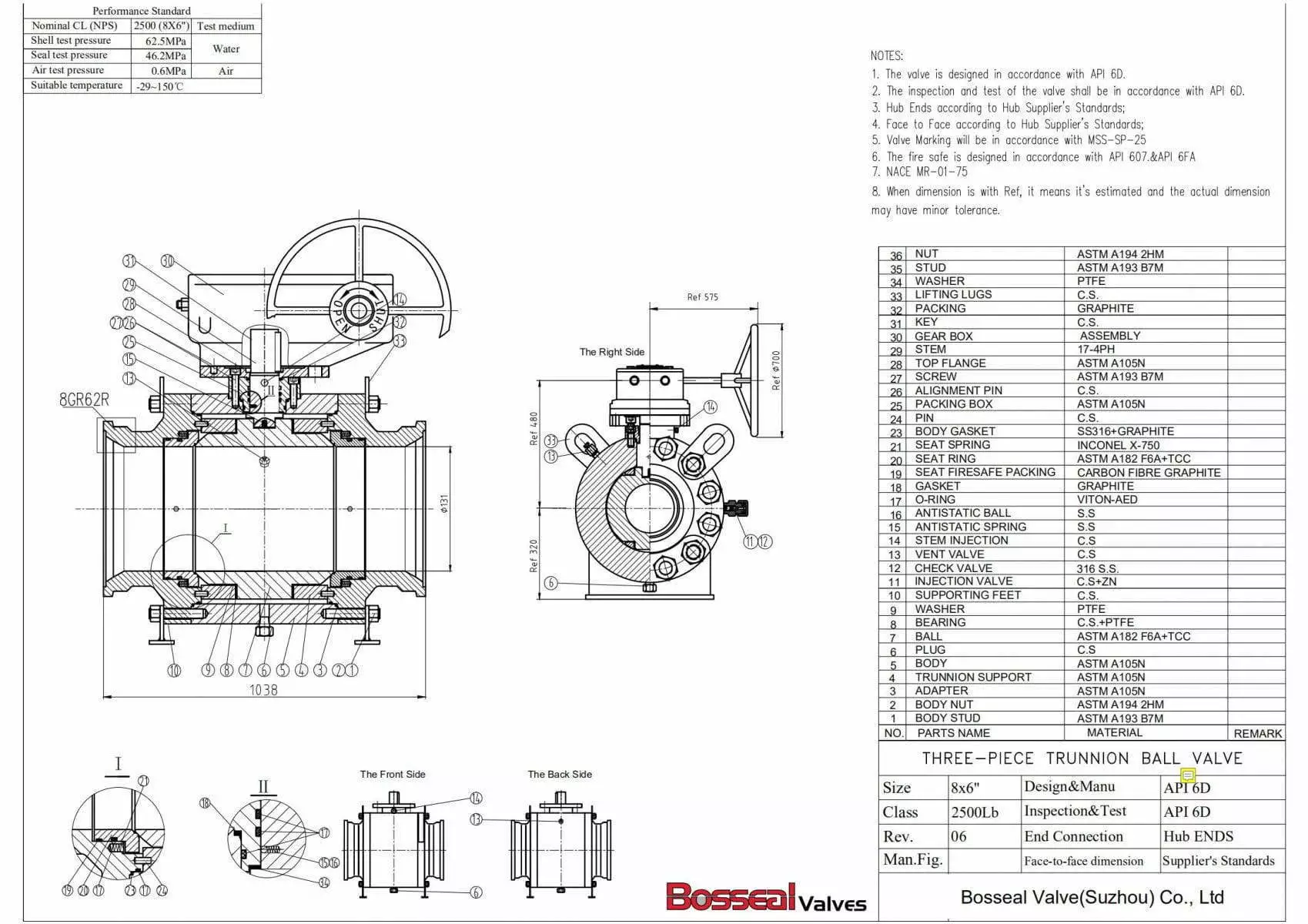 Double Block and Bleed Ball Valve Tech Drawing