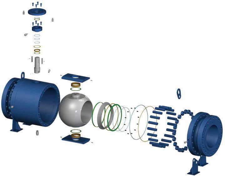 3 Pieces Ball Valve Parts Overview (Different Sizes)