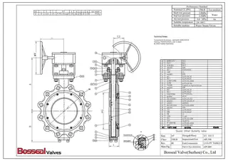 Drawing for Butterfly Valve