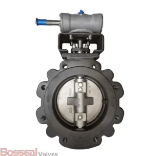 API 609 Cat B Lug Butterfly Valve, A890 5A, 16 IN, CL 150