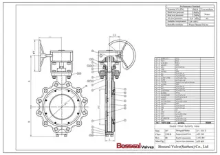 High Performance Butterfly Valve Tech Drawing