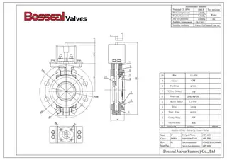 API 609 Double Offset Butterfly Valve Tech Drawing