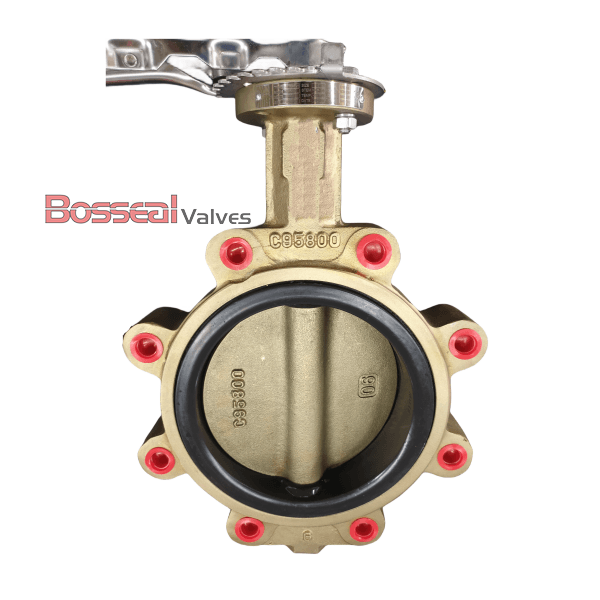 EN 593 Double Eccentric Butterfly Valve, C95800, 6 IN, CL300