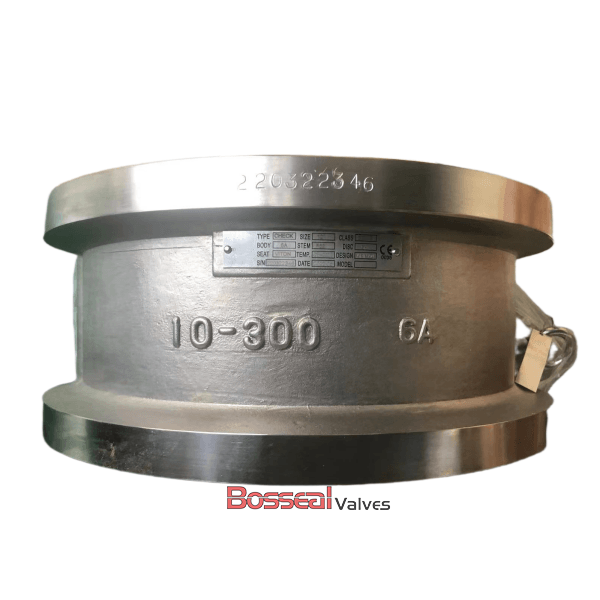 API 594 Dual Check Valve, 48 Inch, 150 LB, ASTM A890 4A