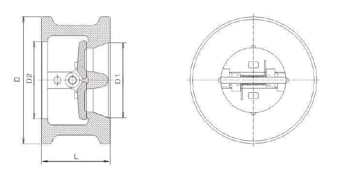 Piston Type(Lifting) Wafer Check Valve