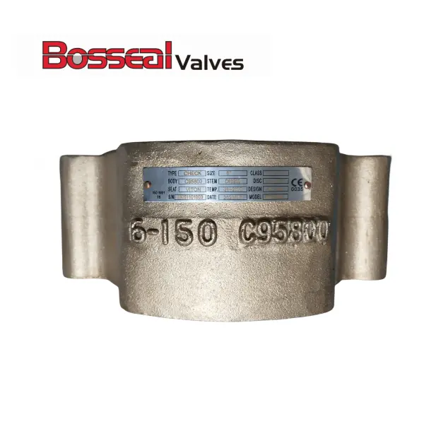 Válvula de retención ASTM B148 C95800 de bronce de aluminio, 6 pulgadas, 150 libras, API 594