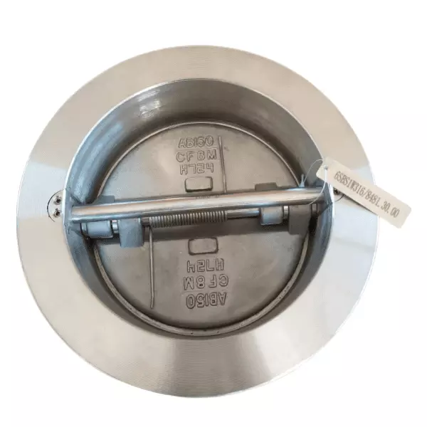 Válvula de retención de doble placa ASTM A351 CF8M, API 594,6 pulgadas, 150 libras