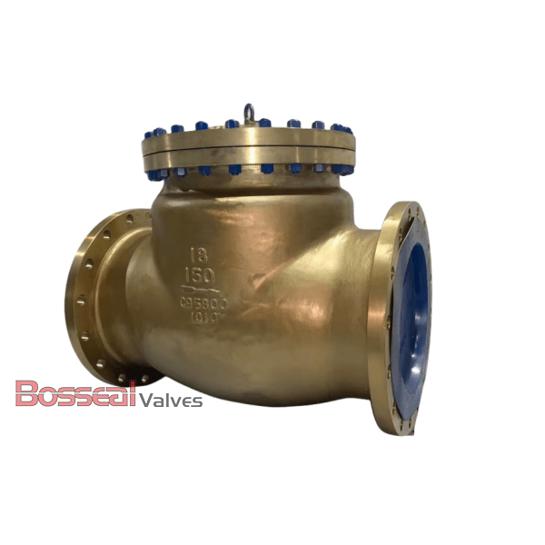 14 Inch Bronze Check Valve, B148 C95800, 150 LB, RF Flanged