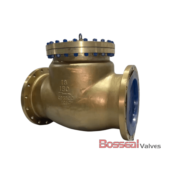 2 Inch Swing Check Valves, BS 1868, C95800, 300 LB, BB, FF