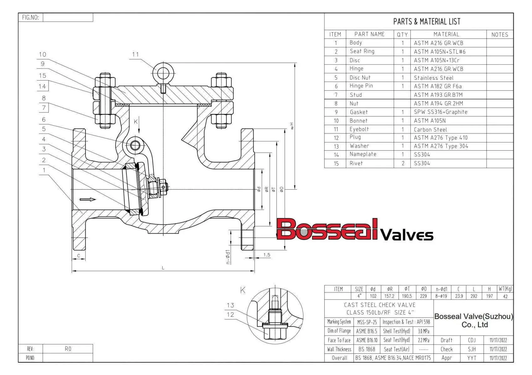 API 594 Swing Check Valve