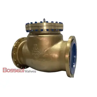 14 Inch Bronze Check Valve, B148 C95800, 150 LB, RF Flanged