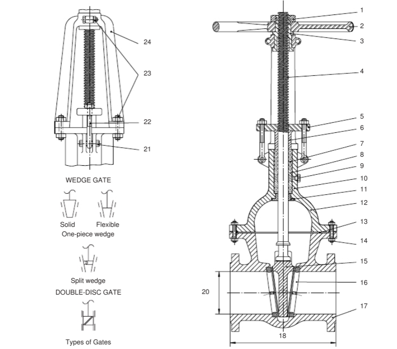 drawing for gate valve