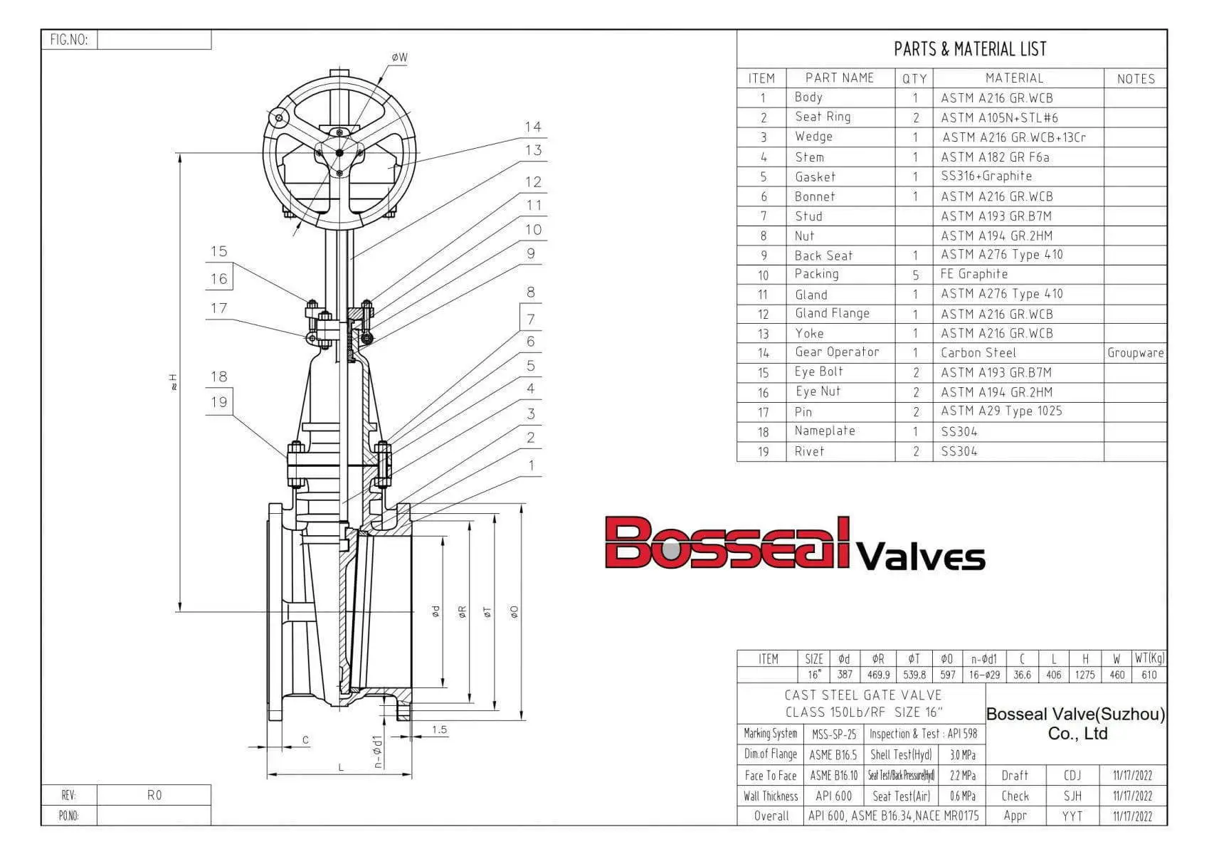 DN400 Gate Valve