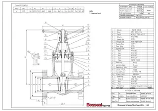 ASTM A216 WCB Wedge Gate Valve Tech Drawing