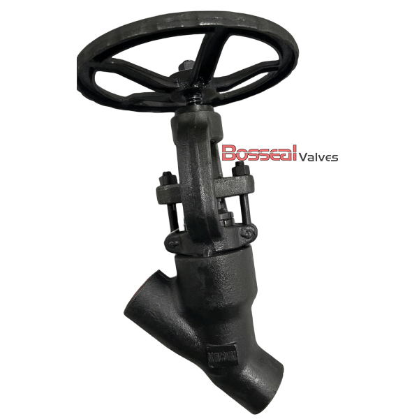 ASTM A182 F91 Y Type Globe Valve, 1-1/2 IN, CL 2680, API 602