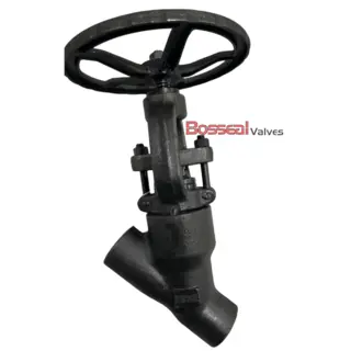 ASTM A182 F91 Y Type Globe Valve, 1-1/2 IN, CL 2680, API 602