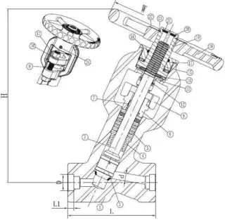 Bonnetless Y Globe Valve