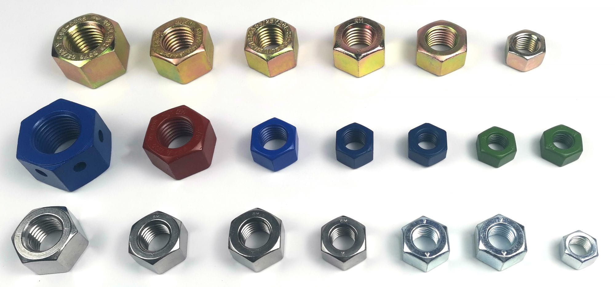 Nuts Available in Various Sizes and Materials
