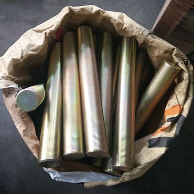 Full Thread Rod with Chamfer, ASTM A193 B7, 1 7/8 Inch, Bichromated Plated