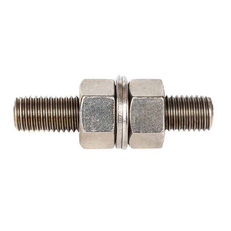 Threaded Bolt Short Fully Threaded Stud Bolt, 2 Heavy Hex Nuts, 2 Washers,Made in China ...