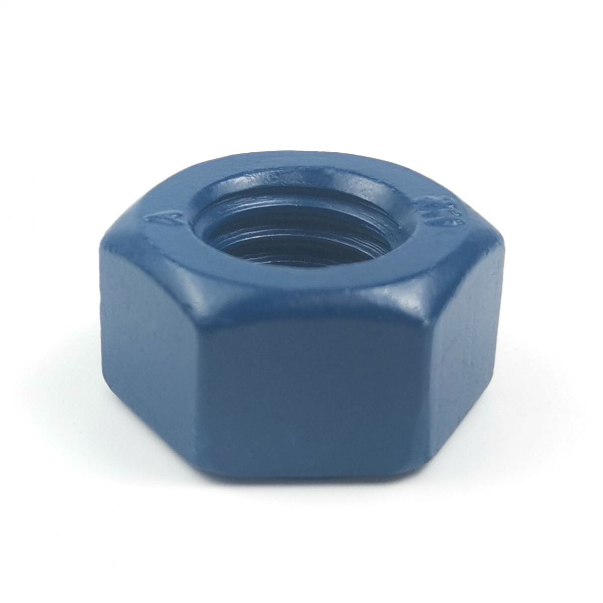 M12 Hex Nut, Metric Hex Nut, ASTM A194 7M, Blue Teflon