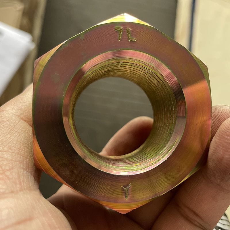 M36 Nut Material A194 7, Heavy Hex Type, Zinc Coating and Bichromated