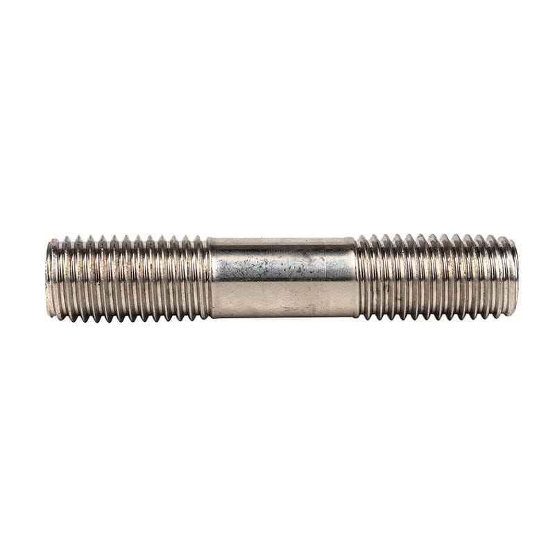 Partially Threaded Stud Bolt, 3/4  Inch, 9 UNC, ASTM A193 B8M, with 2 Nuts