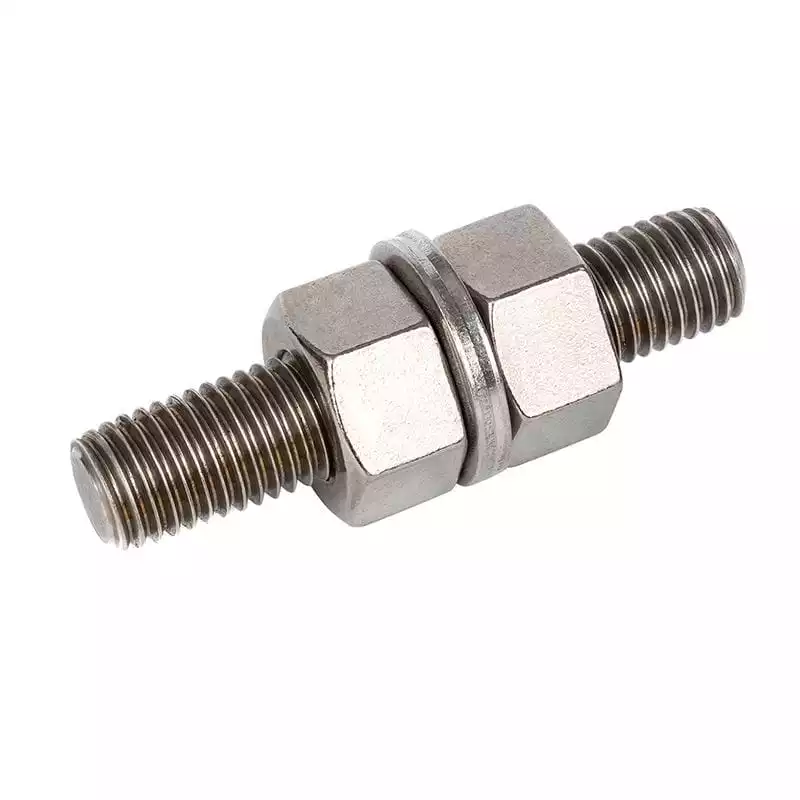 Continuous Threaded Stud Bolt, 7/8 Inch, 120mm, 9 UNC, 2 Nuts, 2 Washers