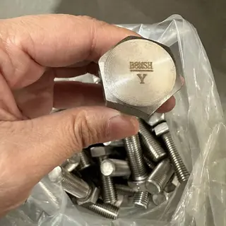 Hex Head Cap Bolt, Thread 9 UNC, Material 316SS, Class 2A