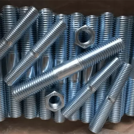 Zinc-Plated Stud Bolt, ASTM A193 B7, Partial Thread