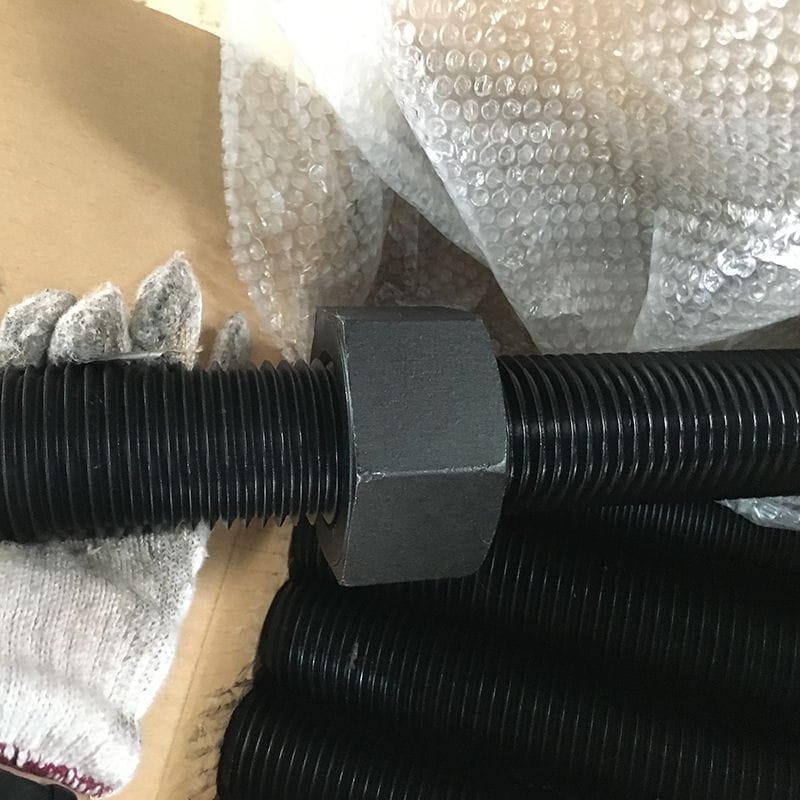 Stud Bolt with Heavy Hex Nut, Size 2 Inch, Thread 4-1/2 UNC Stud Bolt with Heavy Hex Nut, Size 2 Inch, Thread 4-1/2 UNC