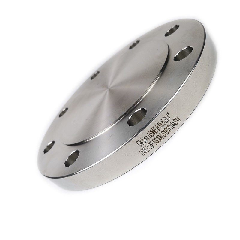 ASME B16.5 BL Flange, SS304, 4 Inch, 150LB, RF AARH 125-250