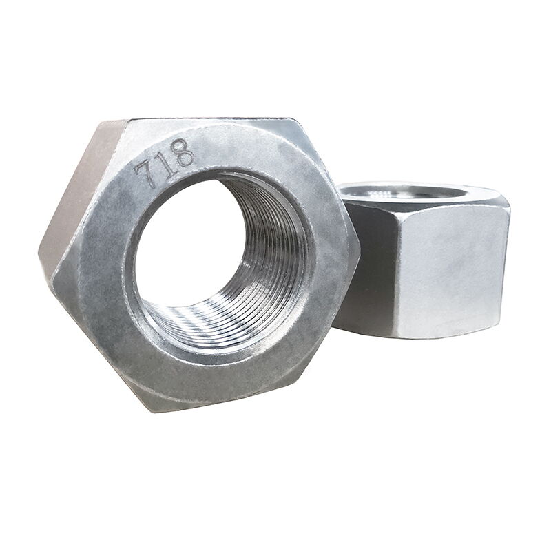 Inconel 718 Nut, UNS N07718, W.Nr.2.4668, M5 to M100, Grade A