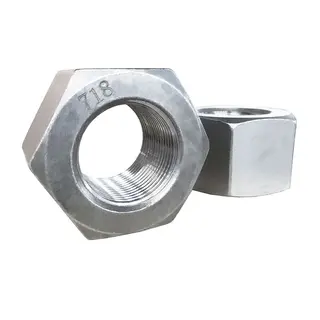Inconel 718 Nut, UNS N07718, W.Nr.2.4668, M5 to M100, Grade A