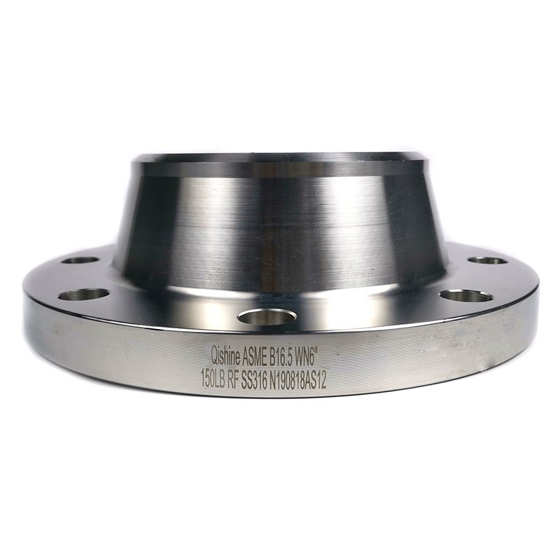 WN Stainless Steel Flange, 6 Inch, 150LB, Raised Face, SS316