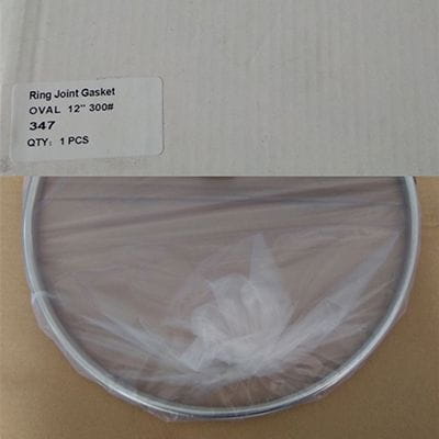Oval Ring Joint Gasket, 12inch, SS347, 300LB, ASME B16.20