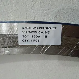 Special Material Spiral Wound Gasket, DN900, 150 LB, SS347, Mica Filler