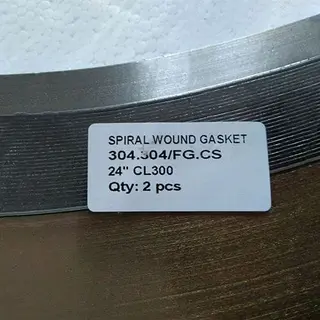 CGI Spiral Wound Gasket, 24 Inch, DN600, 300LB, SS304 Winding