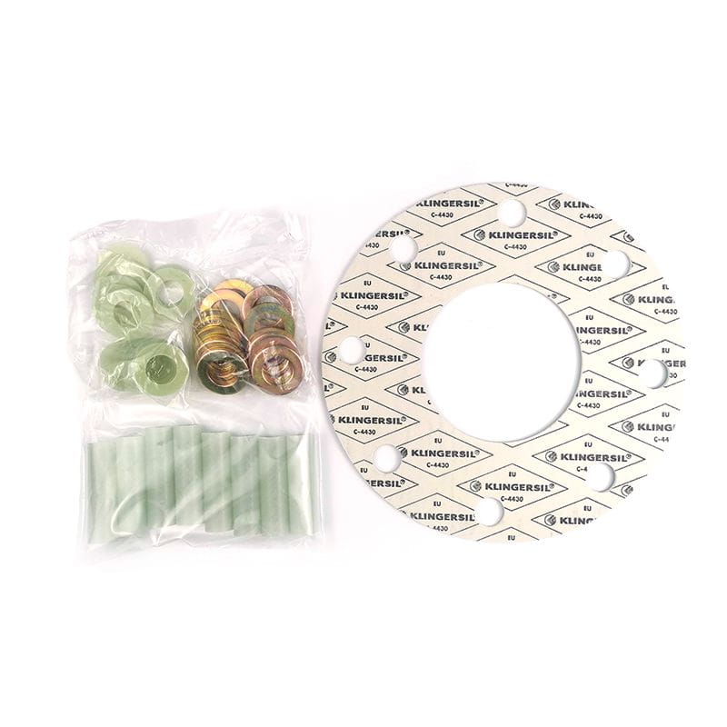 Type E Insulating Gasket kit, 8 Inch, Klinger C4430, G10 Sleeve