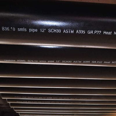 ASME B36 10 Pipe, 12 Inch, DN300, ASTM A335 GR P22