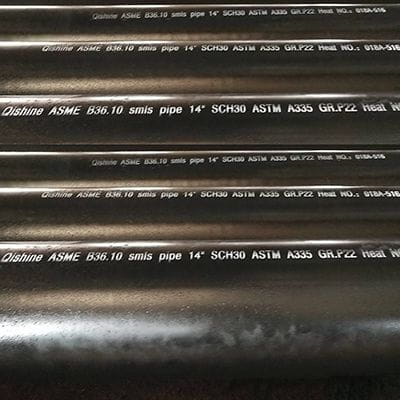 Seamless Steel Pipe, 14 Inch, DN350, ASME B36 10, ASTM A335 GR P22