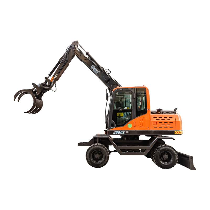 7 Tons Wheeled Excavators for Sale, With Sugarcane Grapple