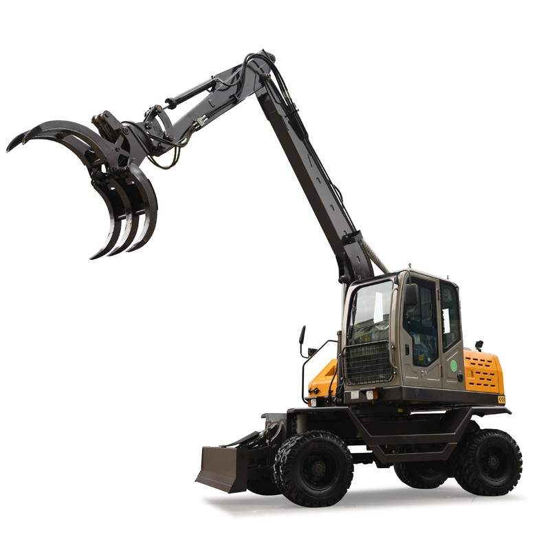 Efficient Scrap Grapple Loader with Bucket for Recycling